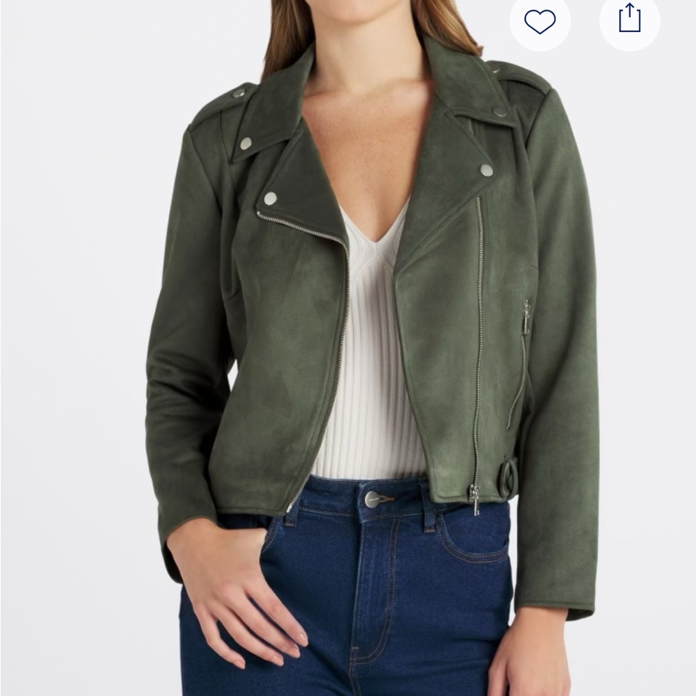 BNWT Mo-Ka Faux Suede Moto Jacket
